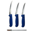 Set cutite de macelarie, cu alveole, transat, dezosat, filetat, otel carbon