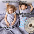 Ventilator de Podea cu Inaltime Reglabila Silentios, Design Modern, Ideal pentru Dormitor sau Living, maro-crem
