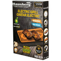 Gratar fara Fum HAUSBERG HB-537 SMOKELESS BARBEQUE, 1250W, Zona de gatit: 23cm x 36cm, Negru + Scandura De Taiat, Manopera Solida, Stabila, Maner Pentru Agatare, 38 x 28 cm