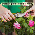 Foarfeca de Gradina Ergonomica, Usoara si Compacta, Ideala pentru Taieri Precise in Gazon, Arbusti si Plante Ornamentale